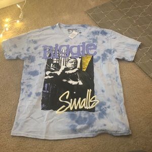 Notorious B. I. G. Biggie Smalls blue tie shirt